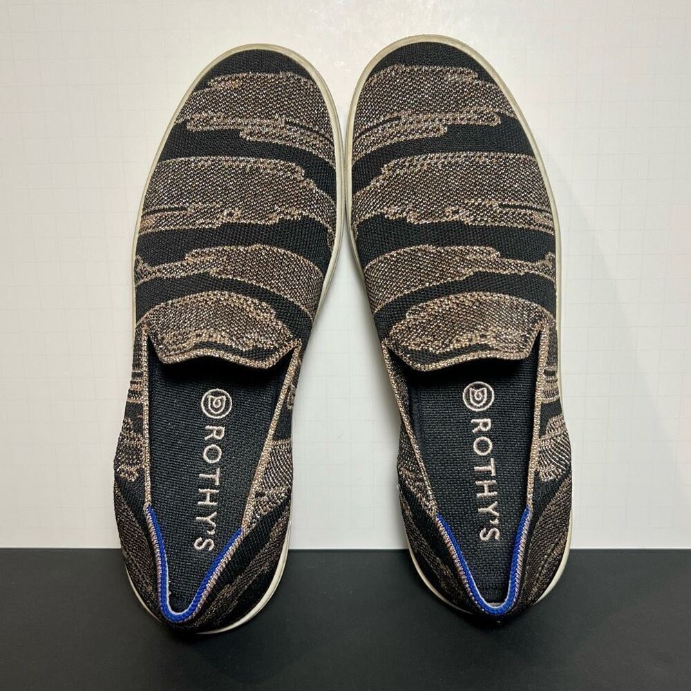 Womens ROTHYS The Original Gold Shimmer Slip On Sneakers / Size 9.5 - Picture 5 of 8